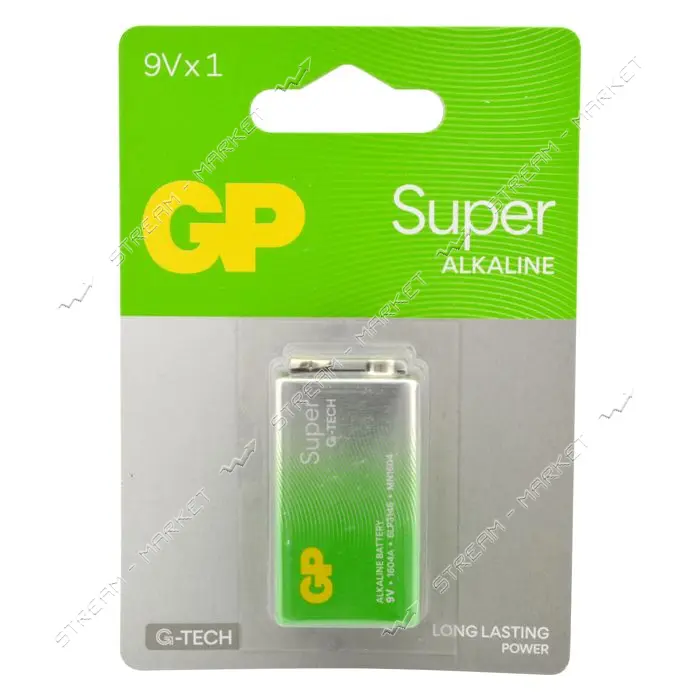 Батарейка GP Super Alkaline щелочная 6LF22 9V крона блистер                                         