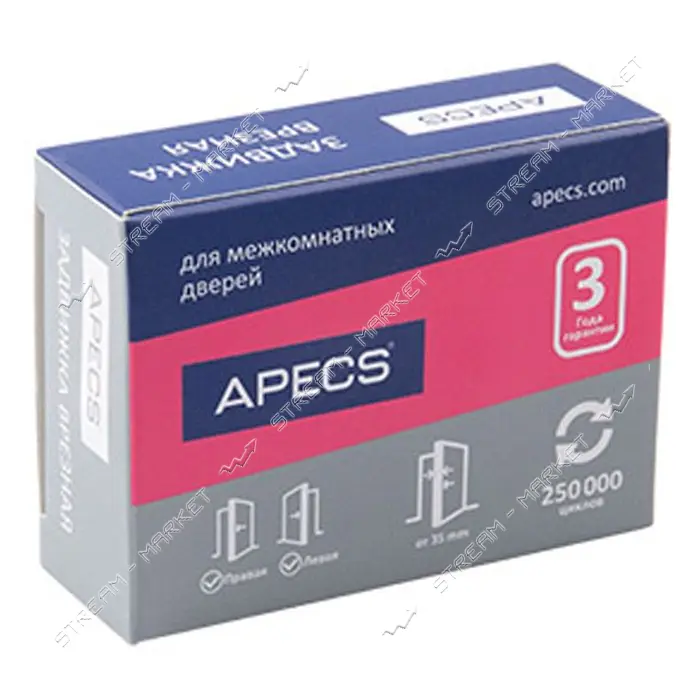 Задвижка дверная Apecs L-0126-BLM                                                                   