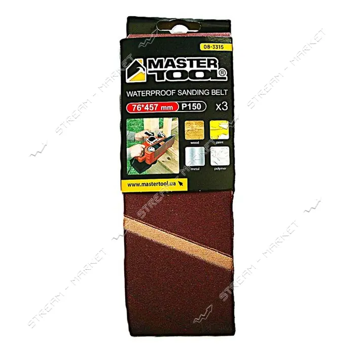 Лента шлифовальная Mastertool 08-3315 150 76х457мм 3шт                                              