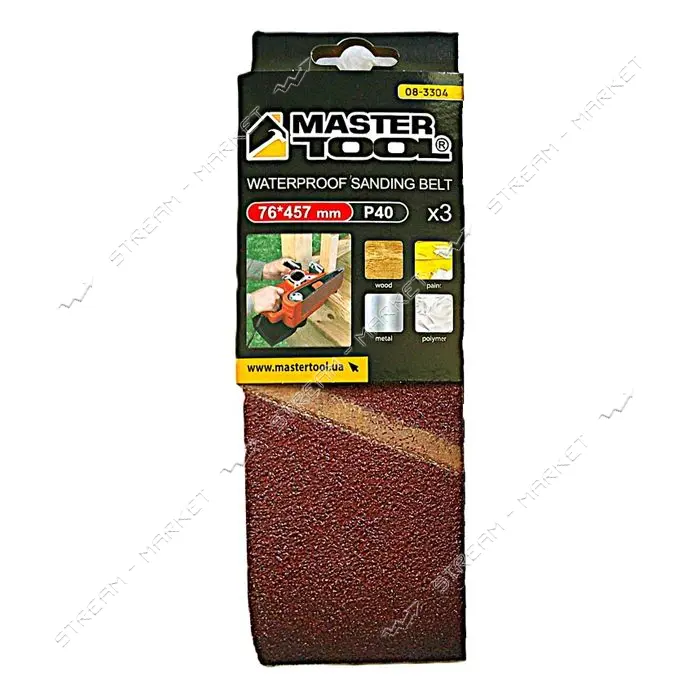 Лента шлифовальная Mastertool 08-3304 40 76х457мм 3шт                                               