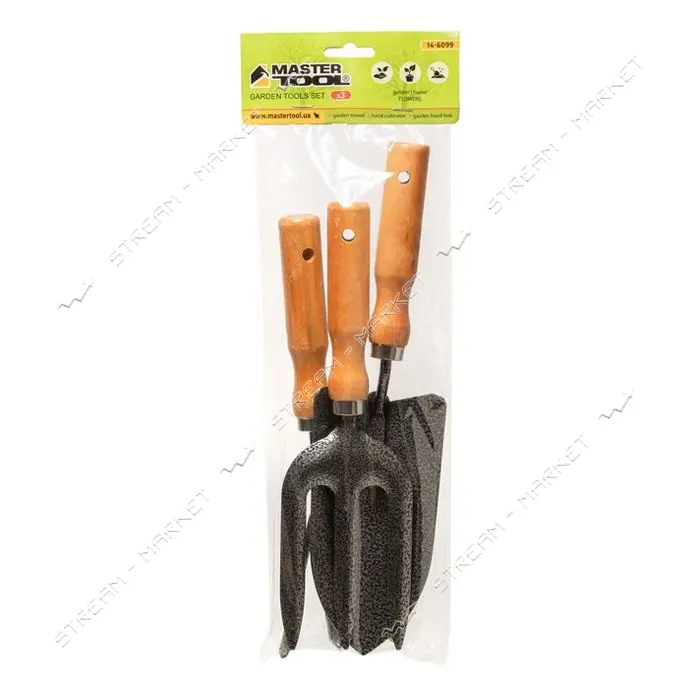 MASTERTOOL 14-6099 Набор садового инструментуа Garden WOOD 3 шт                                     