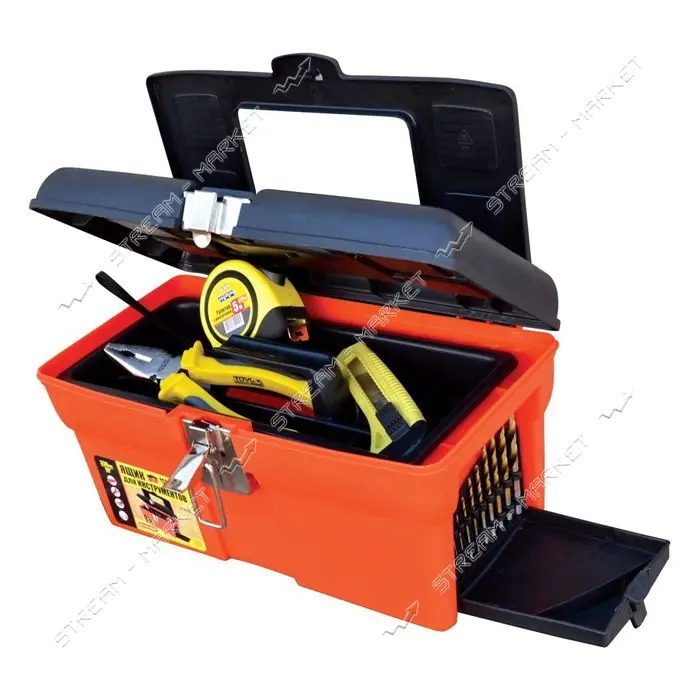 Ящик для инструмента Mastertool 79-2103 ABS пластик металлические замки 13" 330х180х165мм           