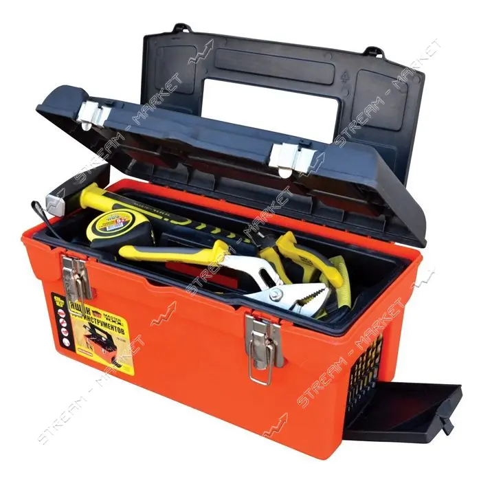 Ящик для инструмента Mastertool 79-2105 ABS пластик металлические замки 16.5" 420х225х210мм         