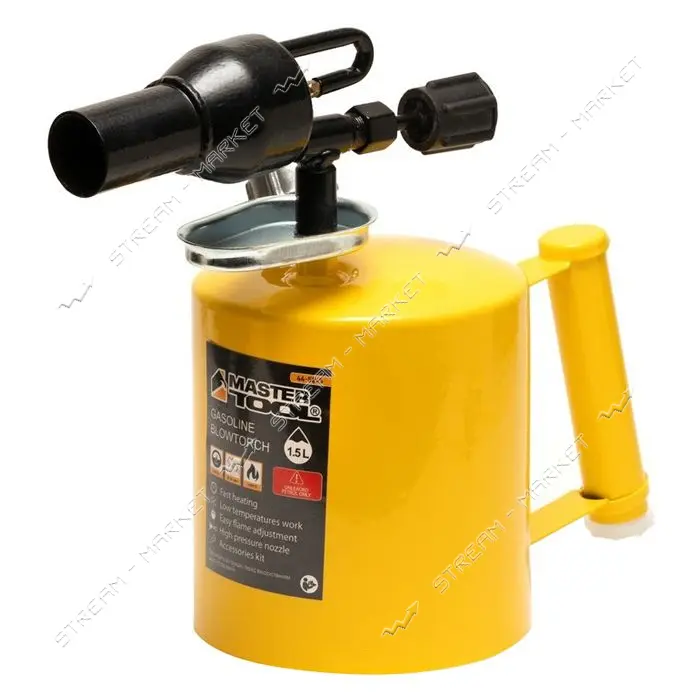 Лампа паяльная Mastertool 44-5215 бензиновая 1.5л 1100С 32мм 1200г/час 0.25МПа                      