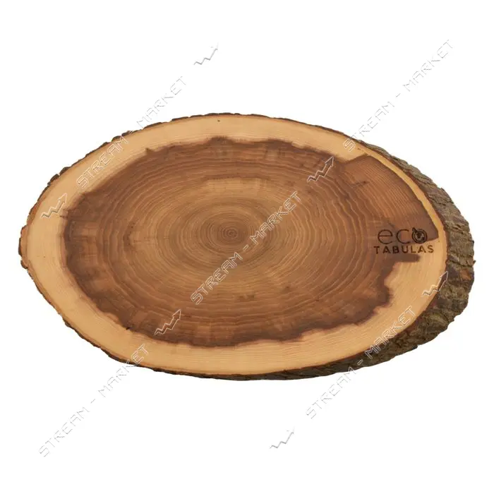 Доска деревянная ECO TABULAS овальная в коре                                                        