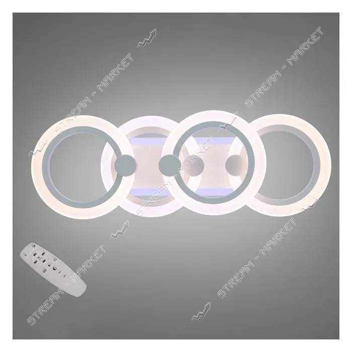 Люстра Diasha LED светодиодная с пультом диммером и подсветкой 50W белая 12х19х55см                 