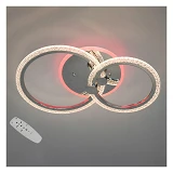 Люстра LED Diasha светодиодная с пультом диммером и подсветкой 55W хром 12х33х53см