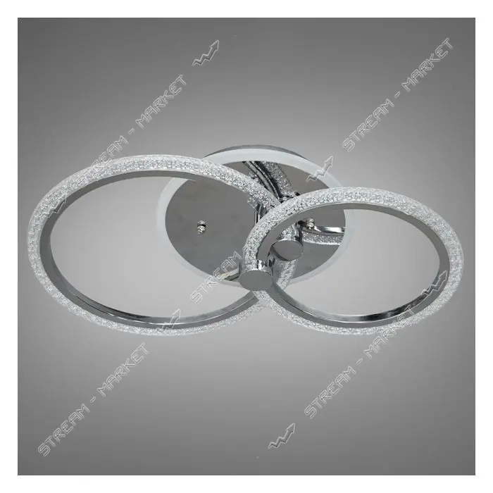 Люстра LED Diasha светодиодная с пультом диммером и подсветкой 55W хром 12х33х53см