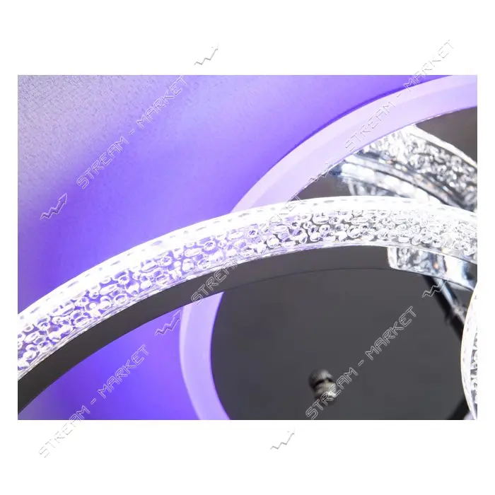 Люстра LED Diasha светодиодная с пультом диммером и подсветкой 55W хром 12х33х53см