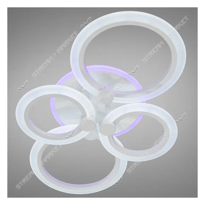 Diasha Люстра LED светодиодная с пультом и диммером A8022/4WH LED 3color 55Вт белый 13х40х62см      