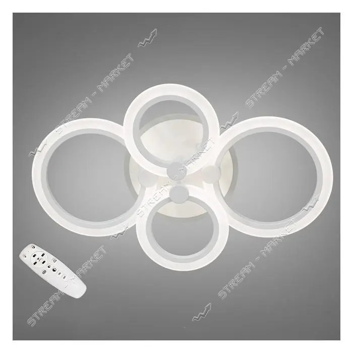 Diasha Люстра LED светодиодная с пультом и диммером A8022/4WH LED 3color 55Вт белый 13х40х62см      