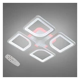Люстра LED Diasha светодиодная с пультом диммером и подсветкой 70Вт белый 8х37.7х37.7см             