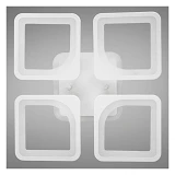 Люстра LED Diasha светодиодная с пультом диммером и подсветкой 70Вт белый 8х37.7х37.7см             