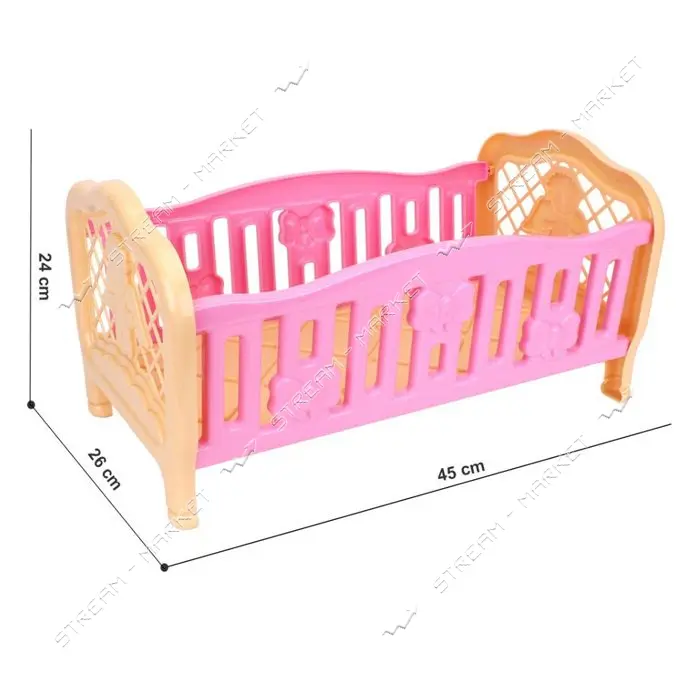 Игрушка ТехноК Кроватка арт 4517 45х26.5х24см                                                       