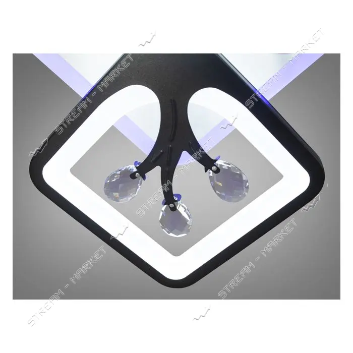 Люстра LED Diasha светодиодная 90Вт 12х43х43см S8157/4 плюс 1BK LED 3color dimmer черный            