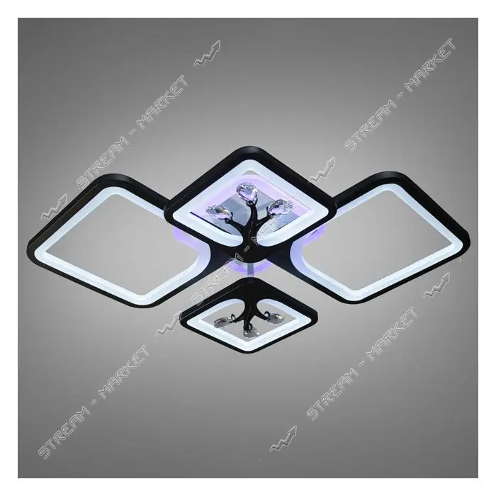 Люстра LED Diasha светодиодная 110Вт 12х49х68см 8157/2 плюс 2BK LED 3color dimmer черный            