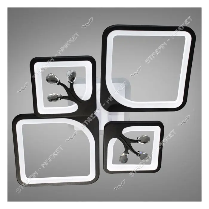 Люстра LED Diasha светодиодная 110Вт 12х49х68см 8157/2 плюс 2BK LED 3color dimmer черный            