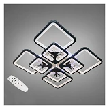 Люстра LED Diasha светодиодная 190Вт 12х60х60см 8157/4 плюс 4BK LED 3color dimmer черный