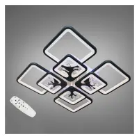 Люстра LED Diasha светодиодная 190Вт 12х60х60см 8157/4 плюс 4BK LED 3color dimmer черный            