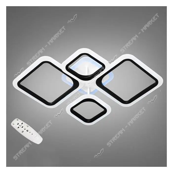 Люстра LED Diasha светодиодная 80Вт 12х66х42см A8060/2 плюс 2BK LED 3color dimmer черный