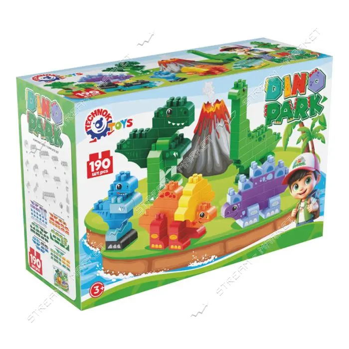 Игрушка ТехноК Конструктор Dino Park арт 2222 37.4х25х13.7см                                        