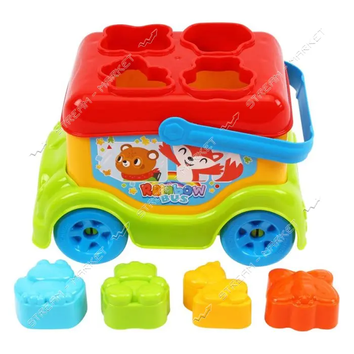 Игрушка ТехноК Автобус-сортер арт 9840 19х13.8х12.5см