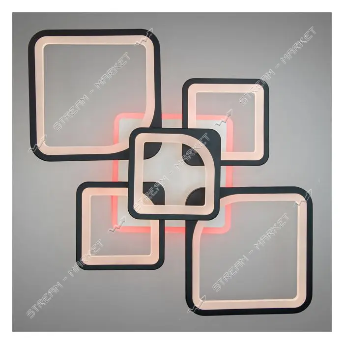 Люстра LED Diasha светодиодная 95Вт 12х27х27см 8060/2 плюс 3BK LED 3color dimmer черный