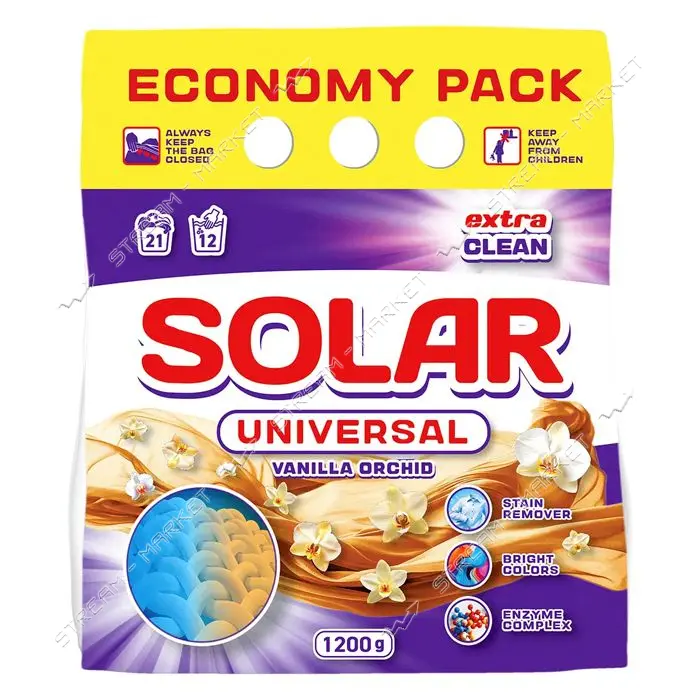 Стиральный порошок Solar Universal Vanilla Orchid  1.2кг                                            
