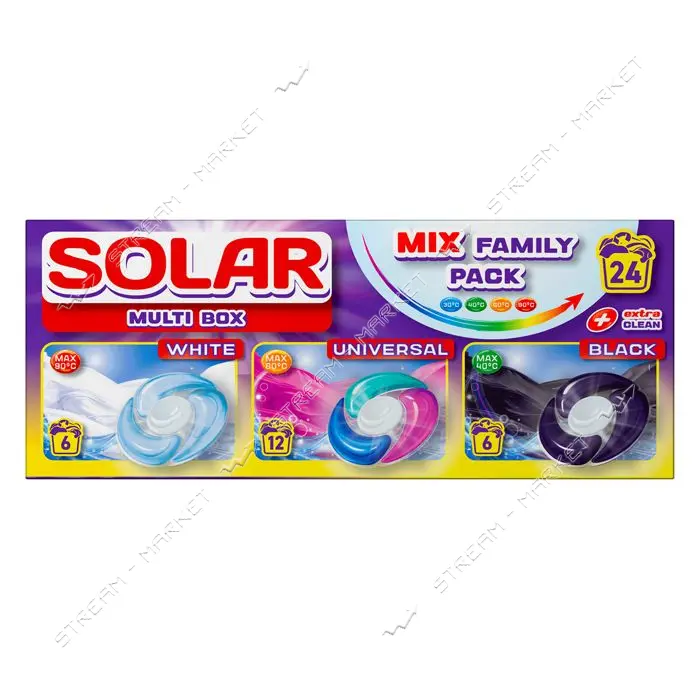 Капсулы для стирки Solar MULTI BOX 24шт                                                             