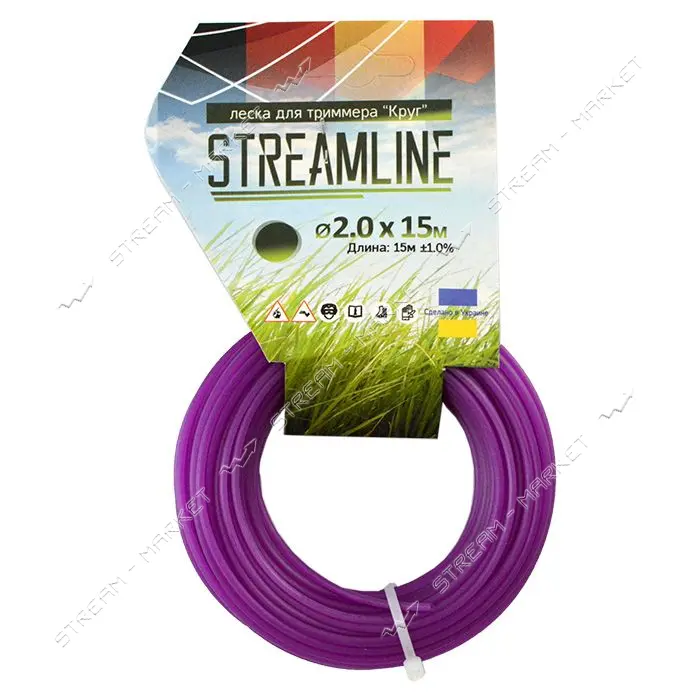Леска для триммера Streamline 2мм 15м круг 10 плюс 1 11шт                                           