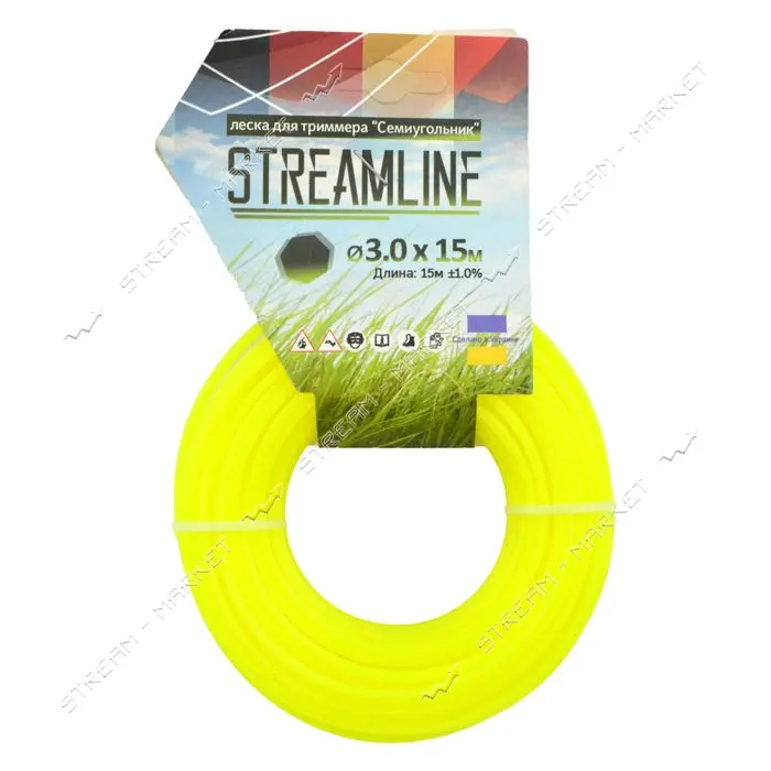 Леска для триммера Streamline 3мм 15м семиугольник 10 плюс 1 11шт