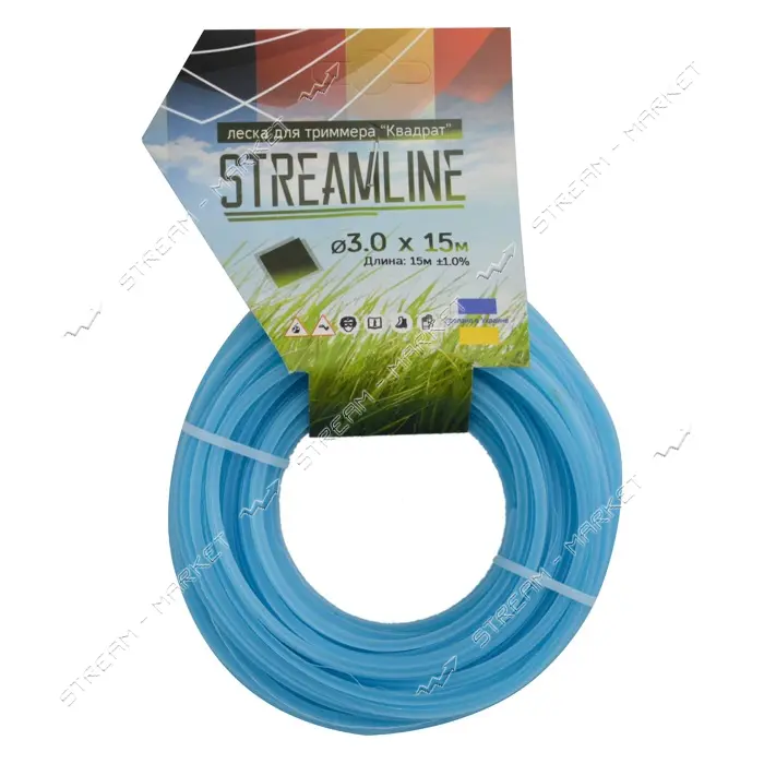 Леска для триммера Streamline 3мм 15м квадрат 10 плюс 1 11шт
