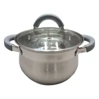 Кастрюля 1.3л нержавейка сфер стекл/кр ZB-1.3 CG GREY                                               
