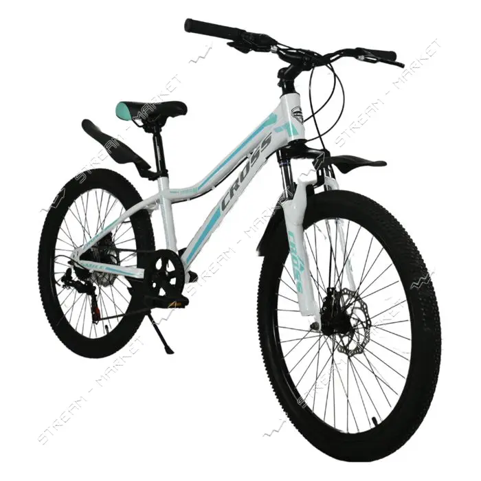 Велосипед Сross Smile стальная рама 13" колесо 26" white-blue                                       