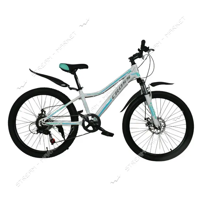 Велосипед Сross Smile стальная рама 13" колесо 26" white-blue                                       