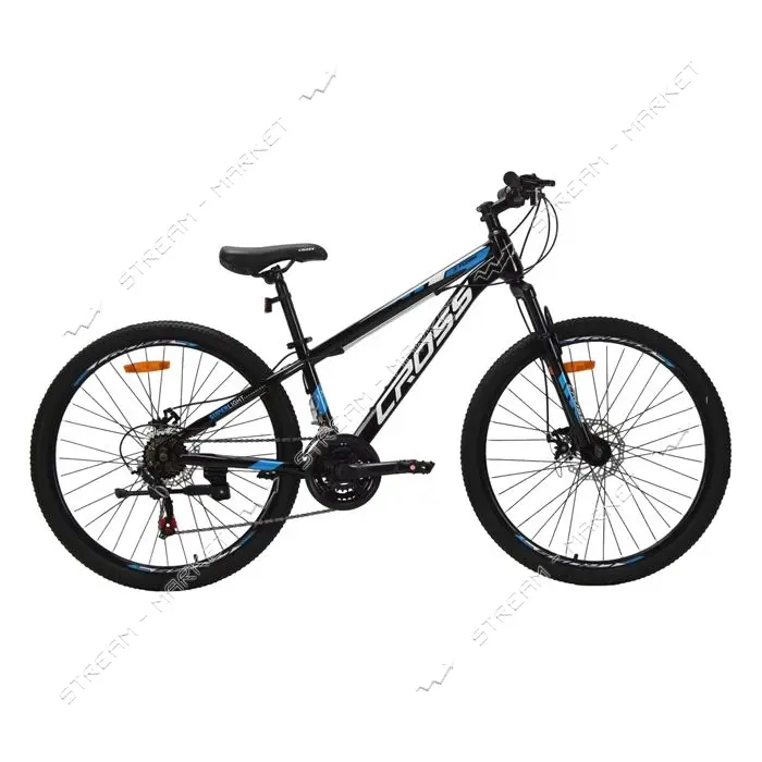Велосипед CrossBIKE Storm V2 стальная рама 13" колесо 26" black-blue