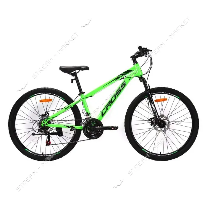 Велосипед CrossBIKE Storm V2 стальная рама 13" колесо 26" green-black