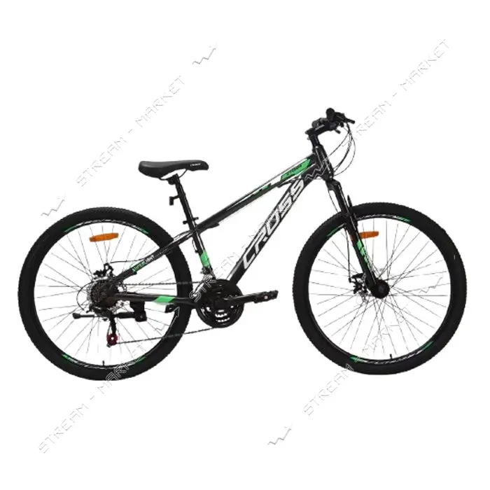 Велосипед CrossBIKE Storm V2 стальная рама 13" колесо 26" grey-green