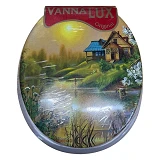 Сиденье для унитаза мягкое Vanna Lux светло-серое