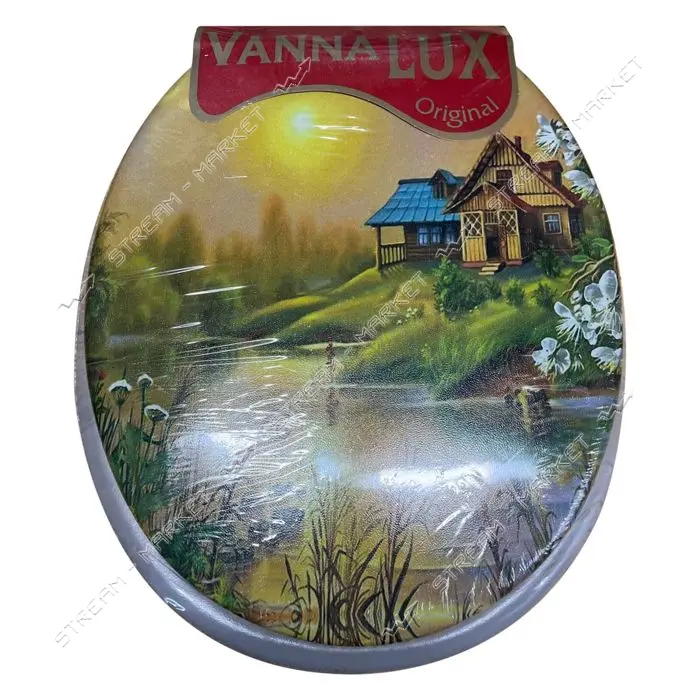 Сиденье для унитаза мягкое Vanna Lux светло-серое