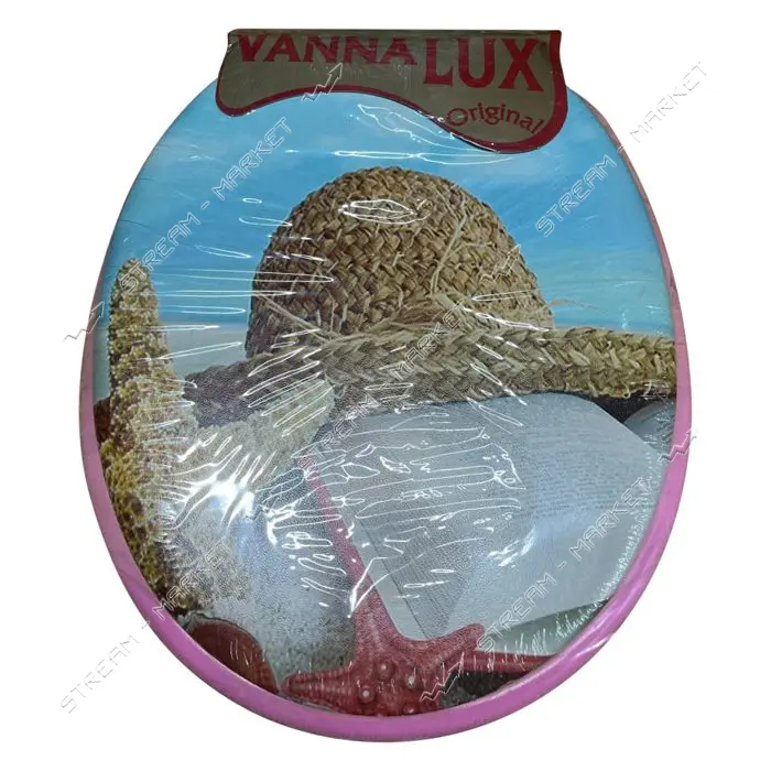 Сиденье для унитаза мягкое Vanna Lux розовое