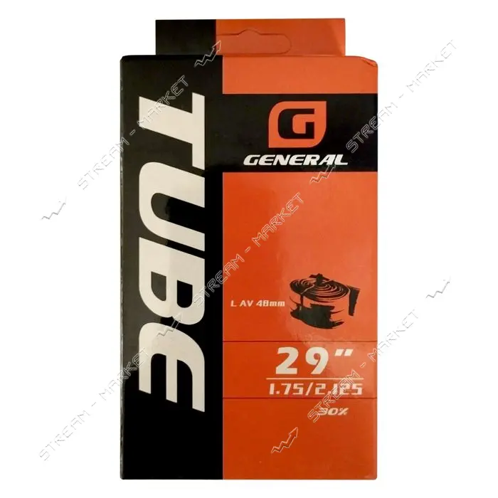 Камера велосипедная 29x1.75/2.125 GENERAL AV48мм