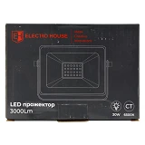 LED прожектор Electro House EH-FDL-30W IP66 SMD2835 6500К холодный белый