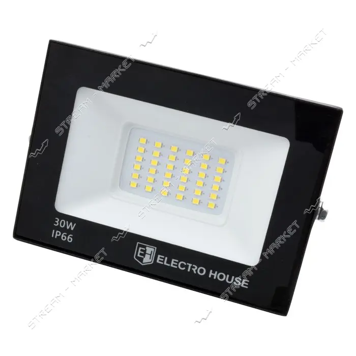 LED прожектор Electro House EH-FDL-30W IP66 SMD2835 6500К холодный белый