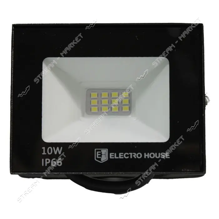 LED прожектор Electro House EH-FDL-10W IP66 холодный белый SMD2835 6500К                            