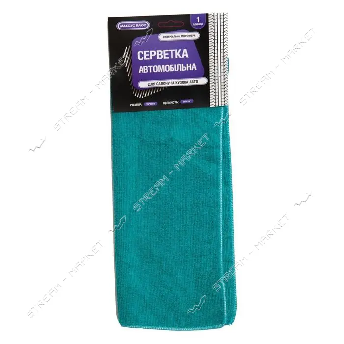 Микрофибровая салфетка Максус Плюс 30х35см арт МА-01