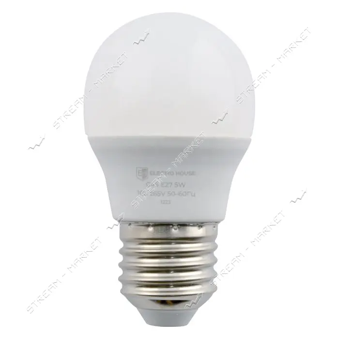 Лампа светодиодная Electro House EH-LMP-1262 шар E27/4100K/5W 450Lm /180 G45
