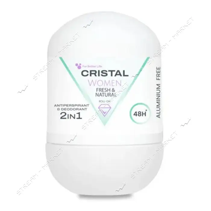 Антиперспирант Cristal шариковый 2в1 Натуральный 50мл                                               