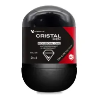 Антиперспирант Cristal шариковый для мужчин 2в1 с солями алюминия 50мл                              