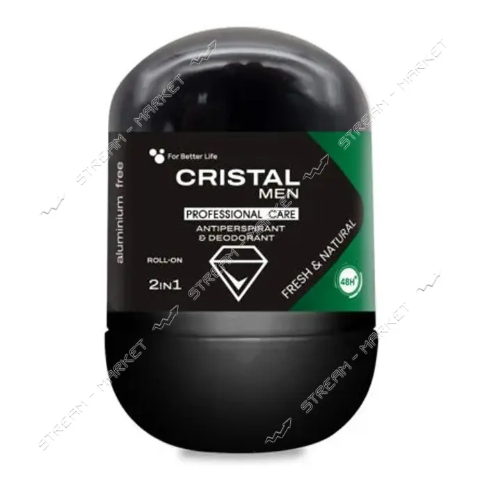 Антиперспирант Cristal шариковый для мужчин 2в1 Натуральный 50мл